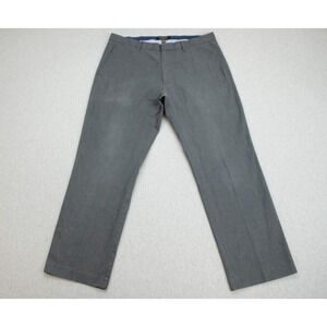Banana Republic Pants Men 35 x 30 Gray Chino Cotton Blend Non Iron Tailored Slim